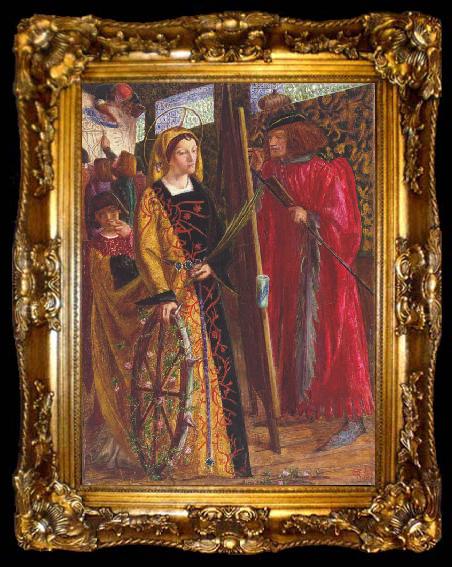 framed  Dante Gabriel Rossetti St Catherine (mk28), ta009-2
